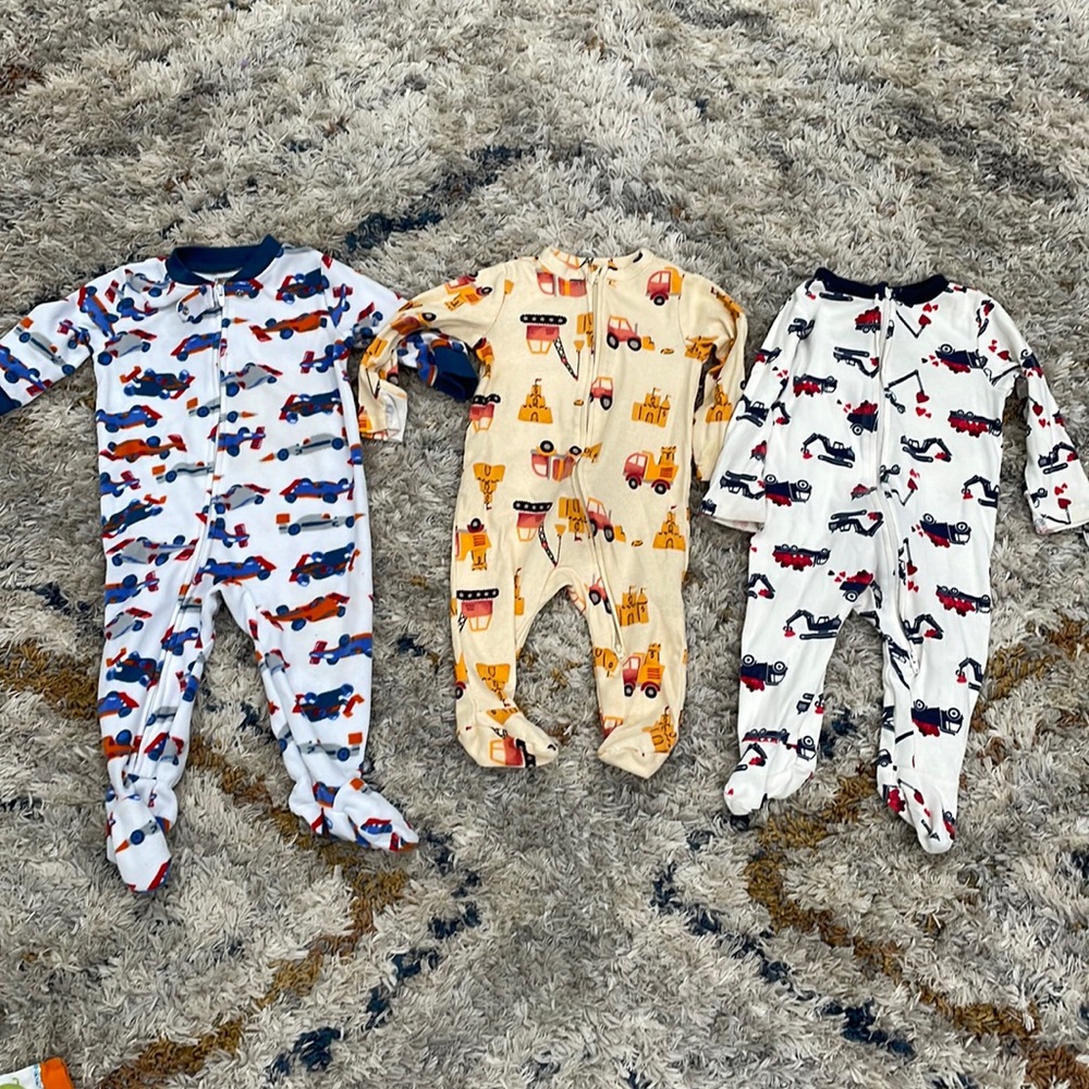 3pc footed pajamas